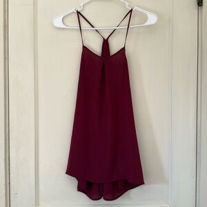 Elegant Burgundy Spaghetti Strap Top